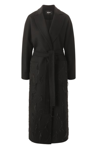 Женское кашемировое пальто с отделкой перьями MVST, арт. SAN2031L130/222