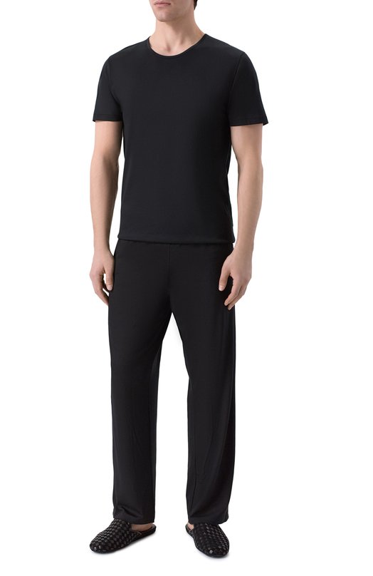 Хлопковая футболка Zimmerli 286-1441 Чёрный  286-1441 Фото 2