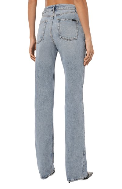 Джинсы SAINT LAURENT голубого цвета по цене 110000 руб., арт. 771399/Y19VE, фото 4 Джинсы SAINT LAURENT, арт. 771399/Y19VE, фото 4