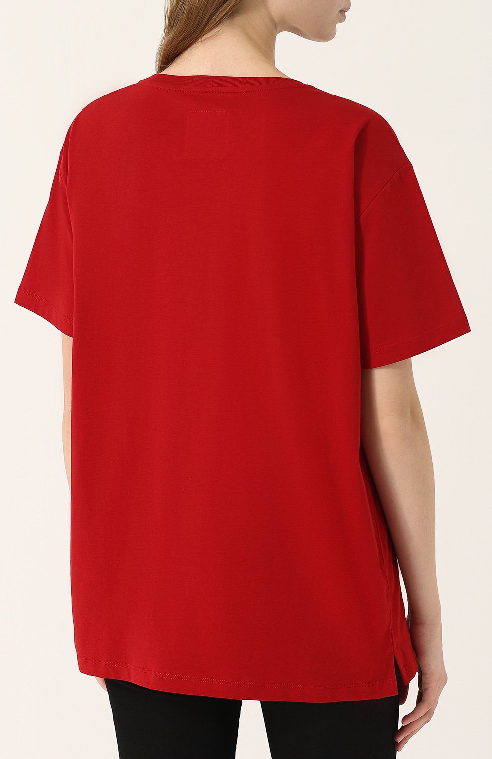 Однотонная хлопковая футболка свободного кроя VALENTINO, арт. PB3MG07B/3UC, фото 4