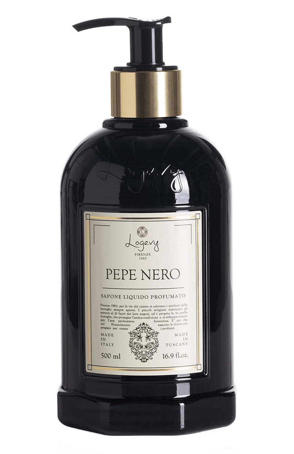 Жидкое мыло для рук pepe nero / "черный перец" (500ml) LOGEVY FIRENZE 1965, арт. 8050519374064, фото 1