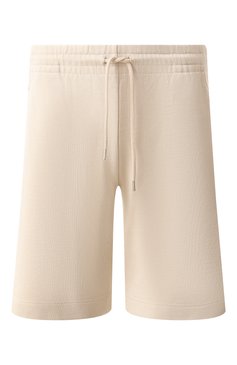Мужские хлопковые шорты DRIES VAN NOTEN светло-бежевого цвета, арт. 251-021158-1610 | Фото 1 (Драгоценные камни: Проставлено; Длина Шорты М: До колена; Материал сплава: Проставлено; Принт: Без принта; Случай: Повседневный; Стили: Спорт-шик; Материал внешний: Хлопок)