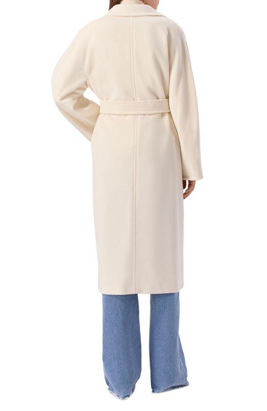 Пальто из шерсти и кашемира Max Mara MADAME Кремовый  MADAME Фото 4