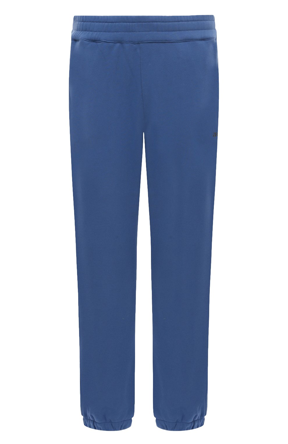 Хлопковые джоггеры ZEGNA синего цвета по цене 63400 руб., арт. UD522A7/DPA7, фото 1 Хлопковые джоггеры ZEGNA, арт. UD522A7/DPA7, фото 1