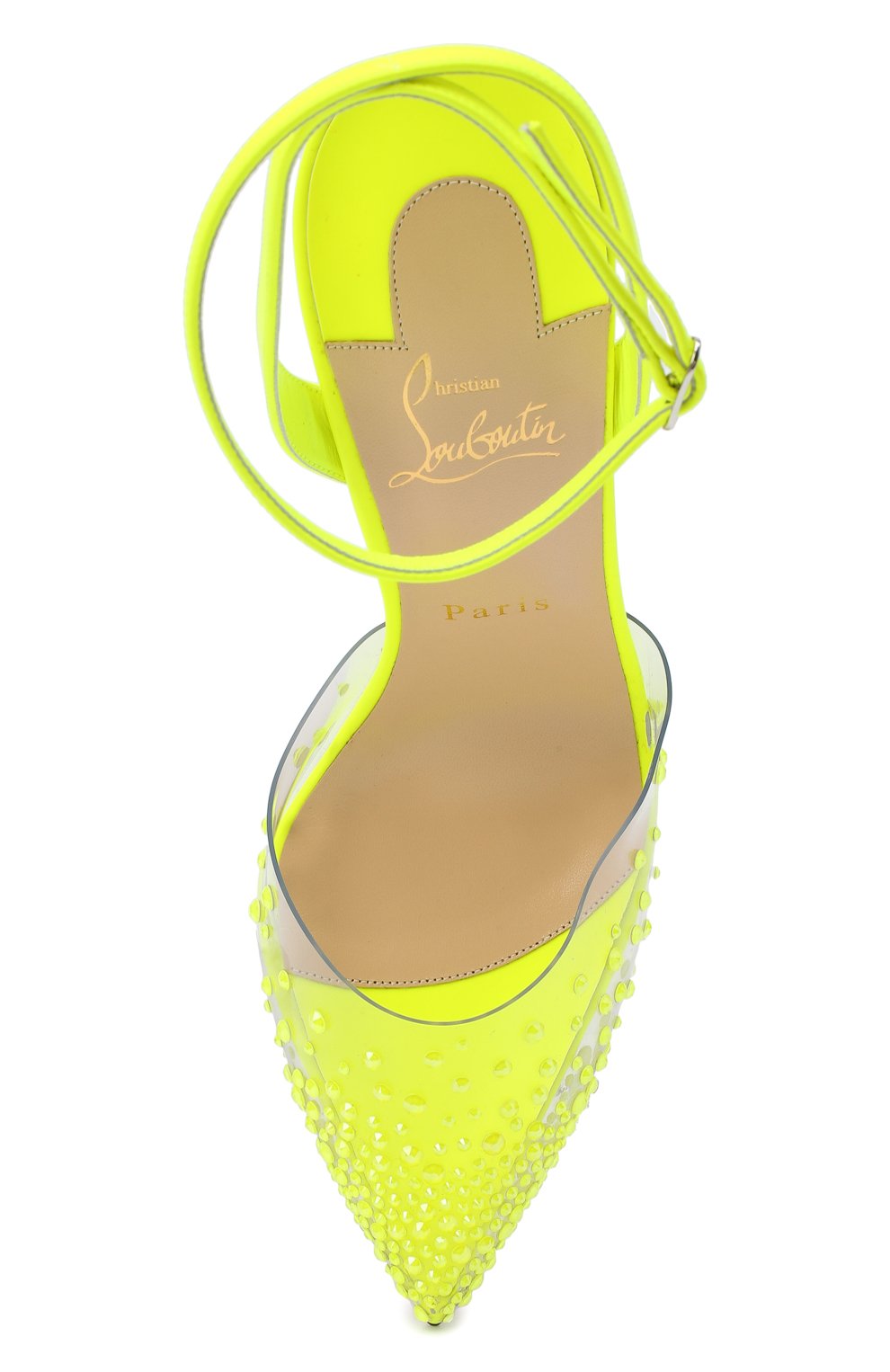 Комбинированные туфли spikaqueen 100 CHRISTIAN LOUBOUTIN, арт. spikaqueen 100 pvc/fluo mat, фото 5