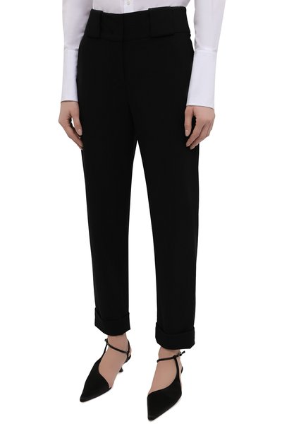 Шерстяные брюки GIORGIO ARMANI черного цвета по цене 109500 руб., арт. 1SHPP0G5/T01HK, фото 3 Шерстяные брюки GIORGIO ARMANI, арт. 1SHPP0G5/T01HK, фото 3