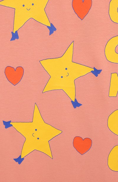 Хлопковая футболка TINYCOTTONS оранжевого цвета по цене 6950 руб., арт. SS24-055, фото 3 Хлопковая футболка TINYCOTTONS, арт. SS24-055, фото 3