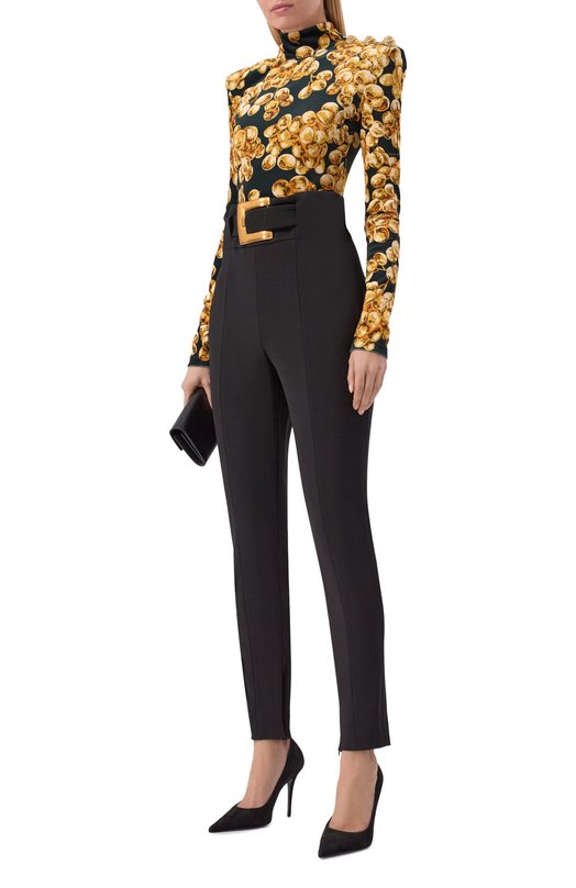 Брюки из вискозы Balmain GF1PL024/JL05 Чёрный  GF1PL024/JL05 Фото 2