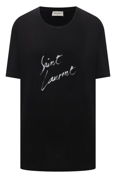 Женская хлопковая футболка SAINT LAURENT, арт. 480335/YB2IS
