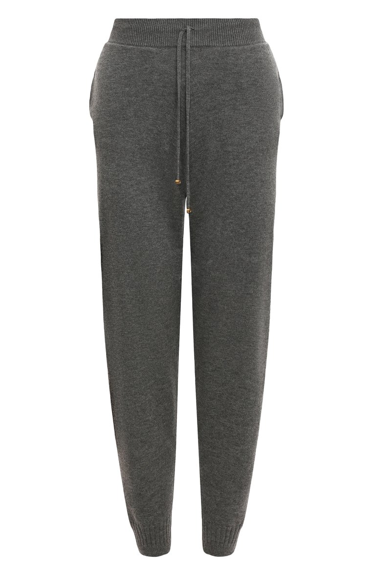 Женские шерстяные джоггеры STELLA MCCARTNEY серого цвета, арт. 6K0425/3S2415 | Фото 1 (Материал внешний: Шерсть; Длина (брюки, джинсы): Стандартные; Женское Кросс-КТ: Брюки-одежда, Джоггеры - брюки; Силуэт Ж (брюки и джинсы): Джоггеры; Кросс-КТ: Трикотаж; Стили: Спорт-шик)