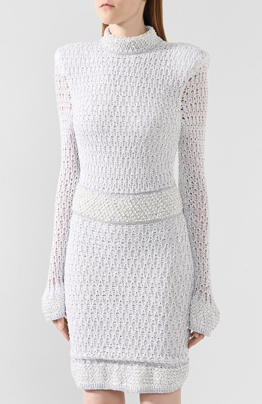 Платье BALMAIN белого цвета по цене 549500 руб., арт. SF26265/K492, фото 3 Платье BALMAIN, арт. SF26265/K492, фото 3