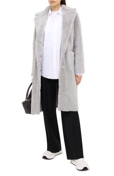 Дубленка MANZONI24 светло-серого цвета по цене 284500 руб., арт. 20M800-S10/38-46, фото 3 Дубленка MANZONI24, арт. 20M800-S10/38-46, фото 3