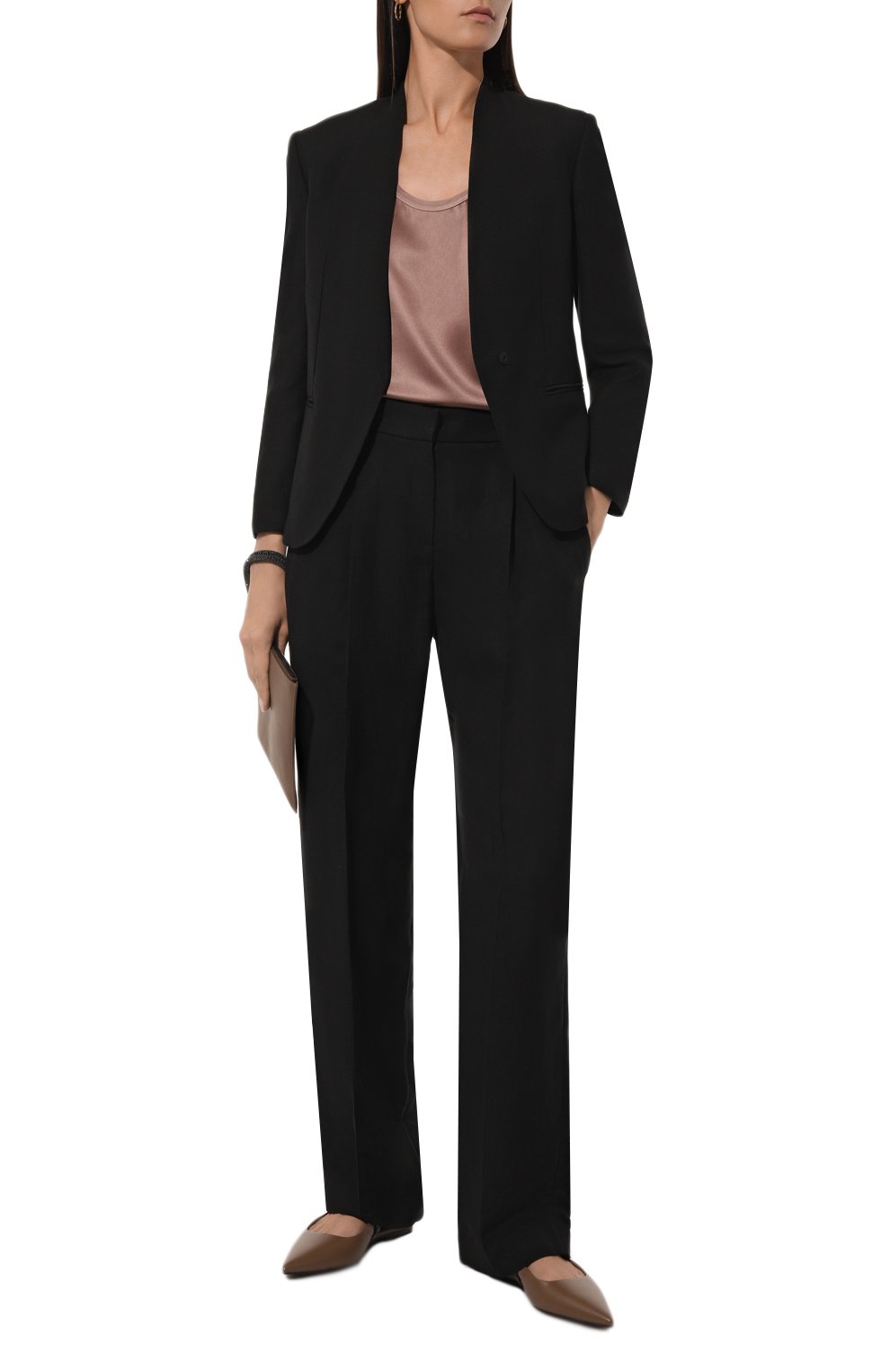 Атласный топ BRUNELLO CUCINELLI, арт. MPC59E0600, фото 2