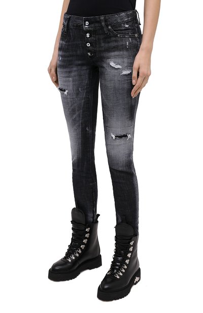Джинсы DSQUARED2 темно-серого цвета по цене 51250 руб., арт. S75LB0345/S30357, фото 3 Джинсы DSQUARED2, арт. S75LB0345/S30357, фото 3
