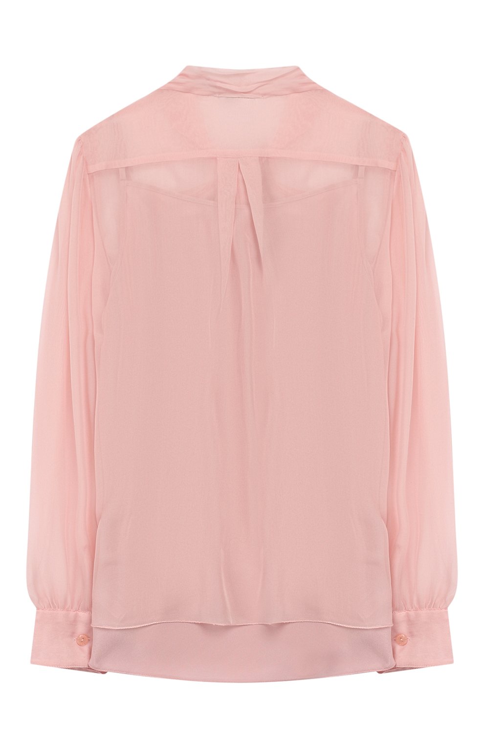 Шелковая блузка DOLCE & GABBANA светло-розового цвета по цене 33750 руб., арт. L54S43/FU1AT/2-6, фото 2 Шелковая блузка DOLCE & GABBANA, арт. L54S43/FU1AT/2-6, фото 2