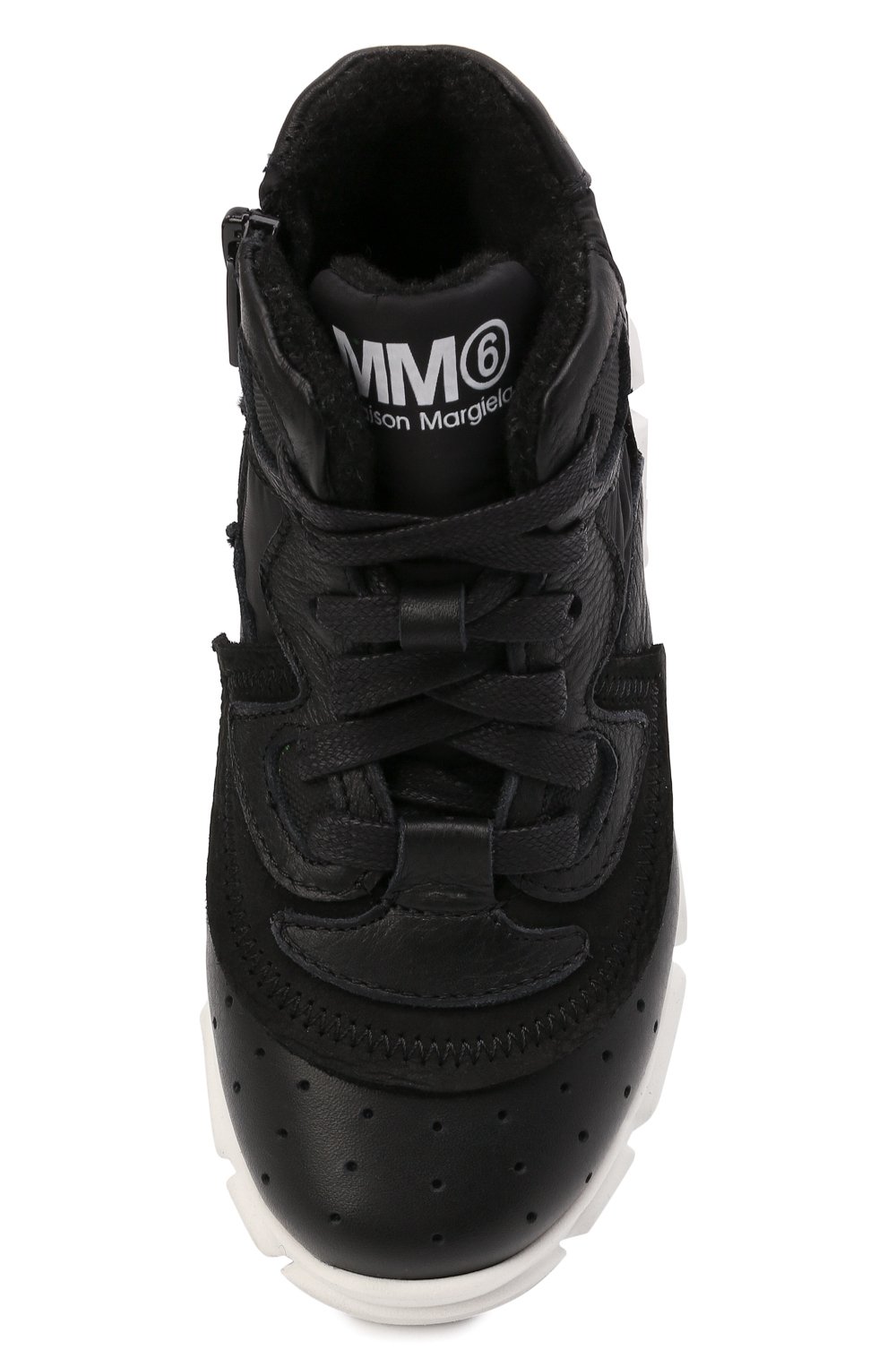 Высокие кожаные кеды MM6, арт. 68972/B0MBER/M0RBID0NE/B0MBER/GRESSANE/28-35, фото 4