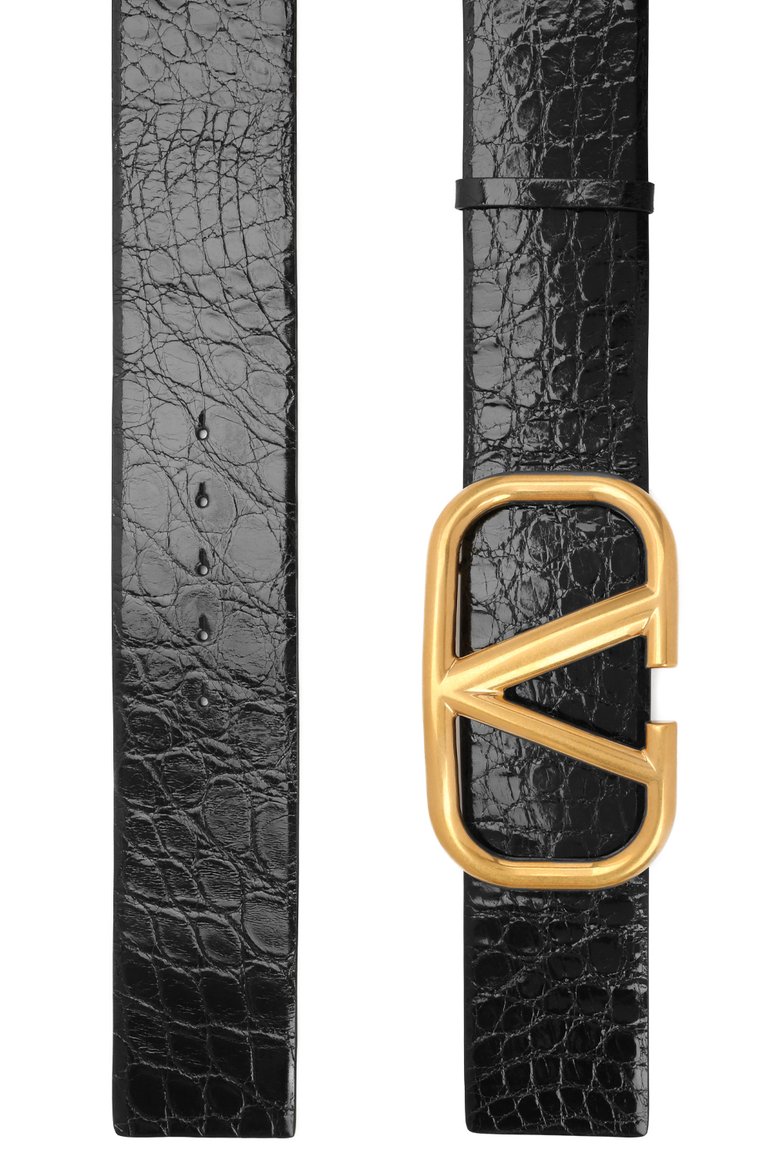 Ремень из кожи аллигатора vlogo signature VALENTINO, арт. WW2T0S10/QRL/AMIS, фото 3