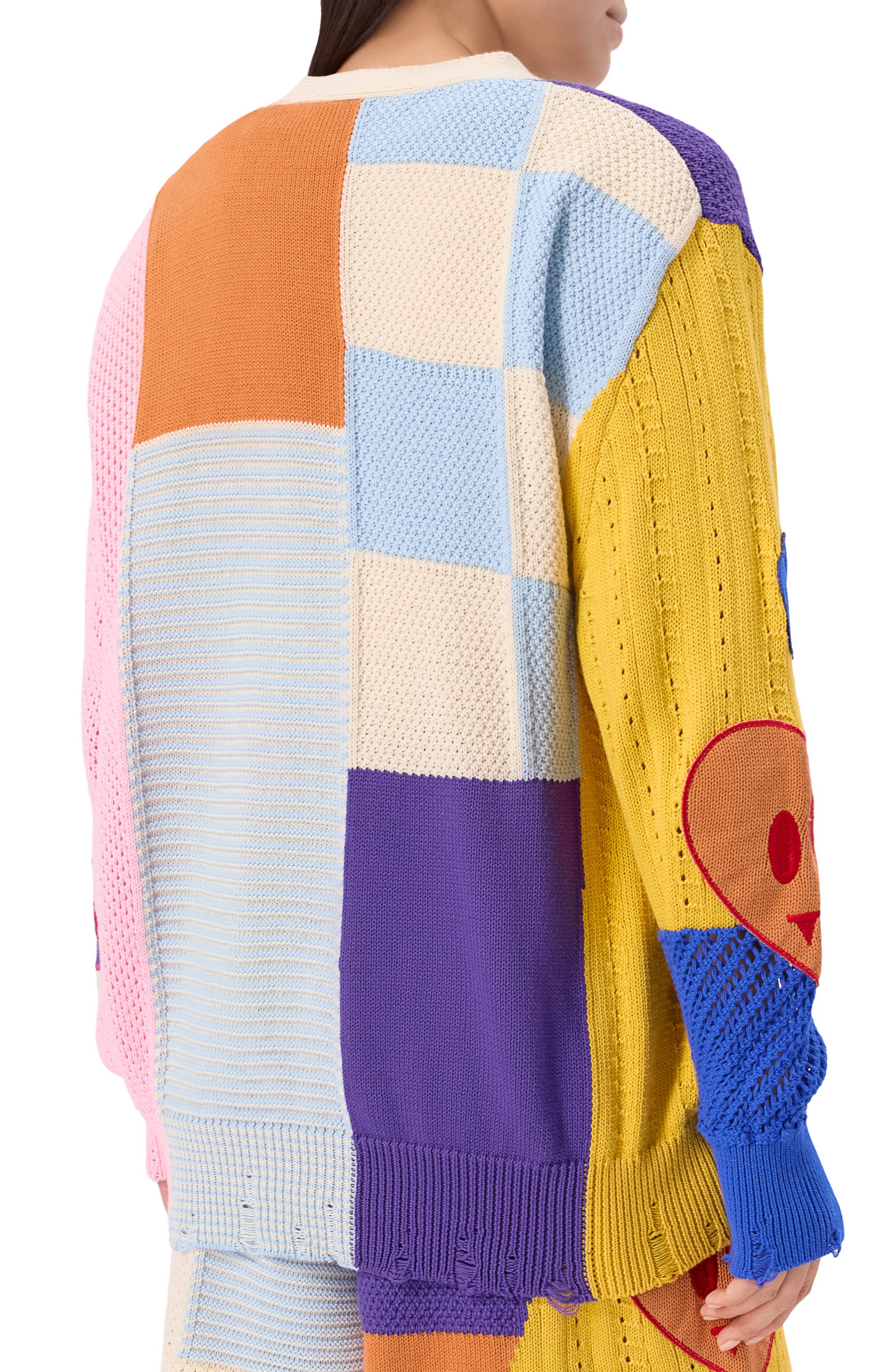 Хлопковый кардиган BARROW разноцветного цвета по цене 42400 руб., арт. S5BWW0CA078, фото 4 Хлопковый кардиган BARROW, арт. S5BWW0CA078, фото 4