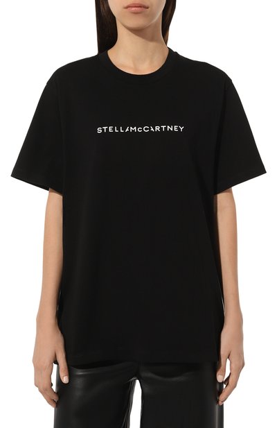Хлопковая футболка STELLA MCCARTNEY черного цвета по цене 33900 руб., арт. 6J0158/3SPY48, фото 3 Хлопковая футболка STELLA MCCARTNEY, арт. 6J0158/3SPY48, фото 3
