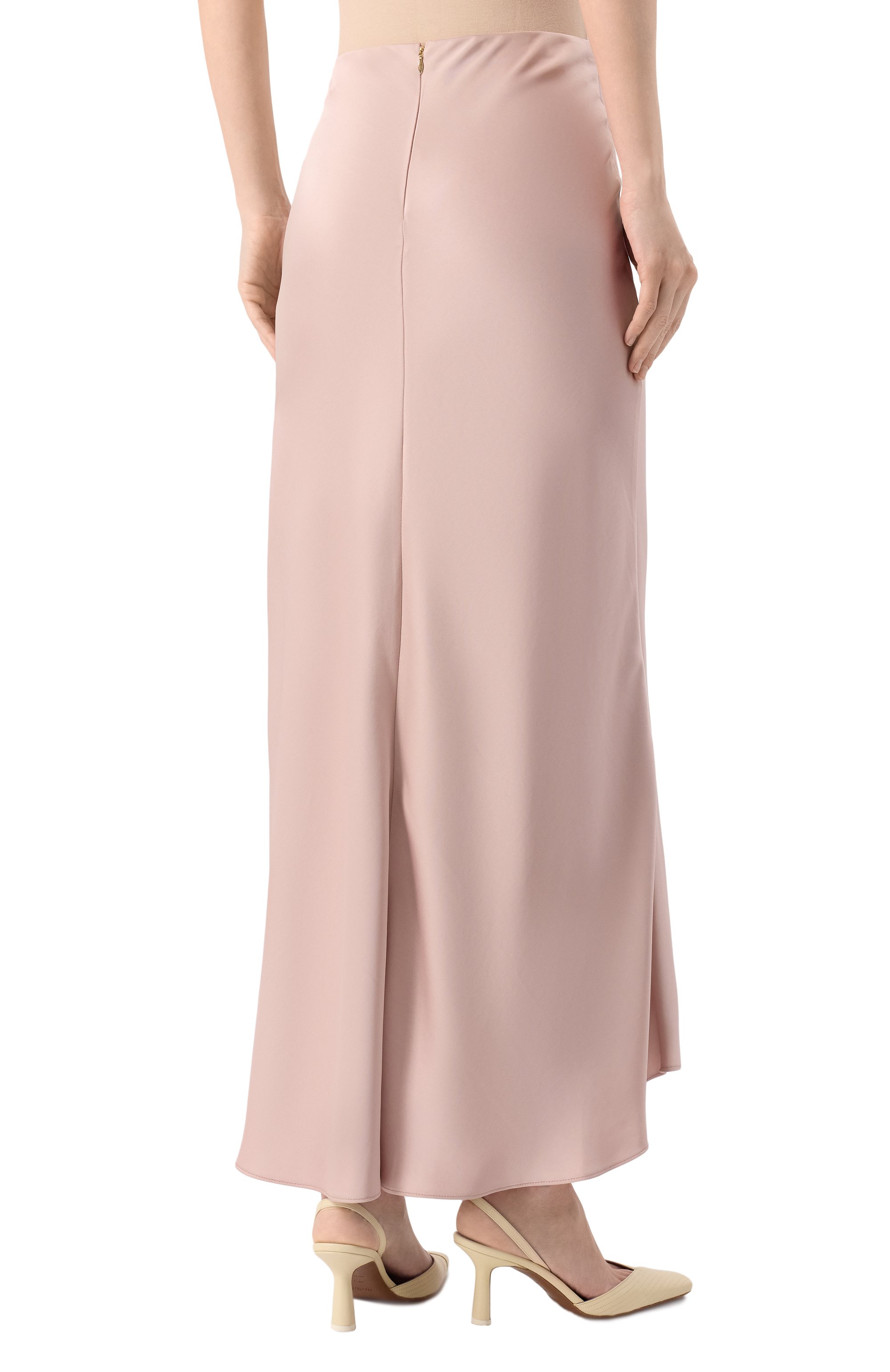 Атласная юбка LIU JO розового цвета по цене 29790 руб., арт. CA5279T2956, фото 4 Атласная юбка LIU JO, арт. CA5279T2956, фото 4