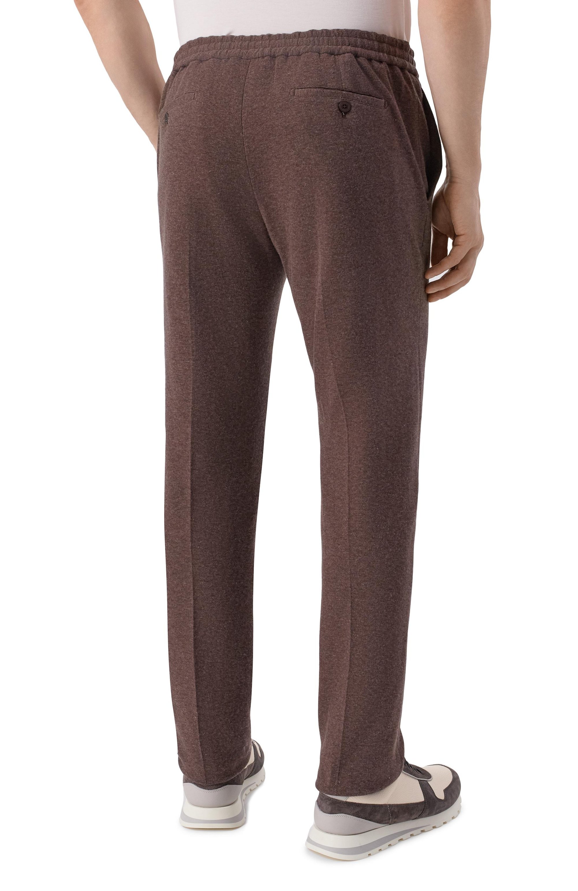 Брюки из хлопка и кашемира STEFANO RICCI коричневого цвета по цене 123000 руб., арт. M1T5300174/TE3001_001, фото 4 Брюки из хлопка и кашемира STEFANO RICCI, арт. M1T5300174/TE3001_001, фото 4