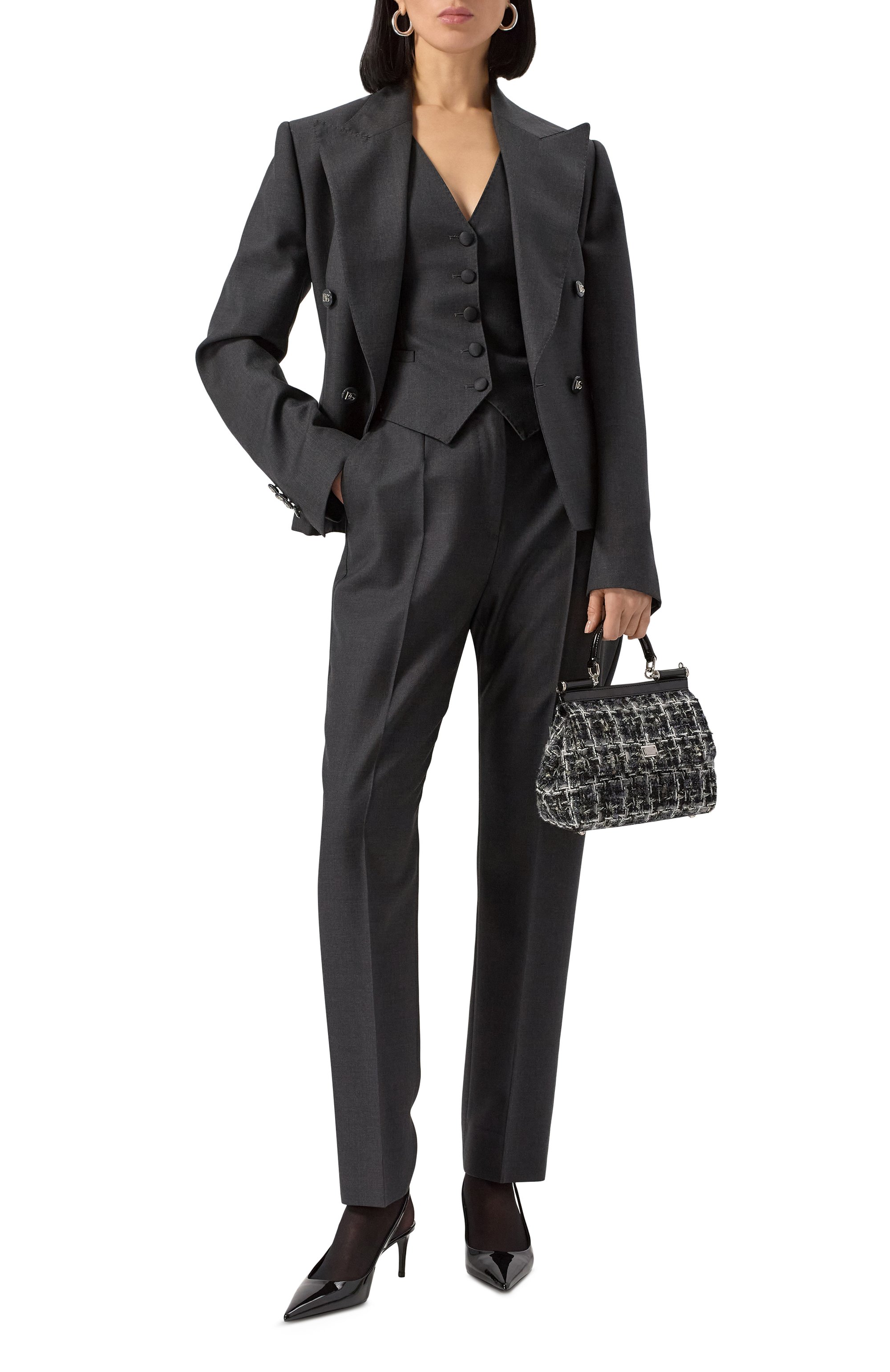 Жилет из шерсти и шелка DOLCE & GABBANA, арт. F79H5T/FU287, фото 2