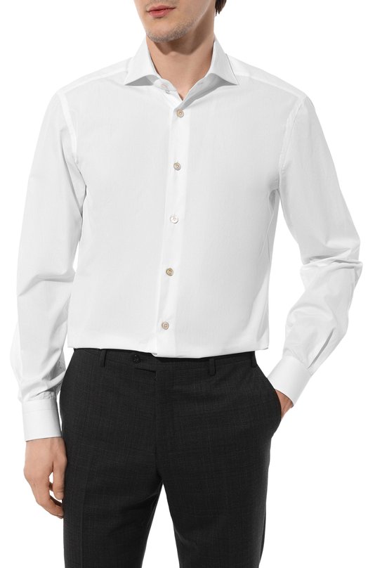 Хлопковая сорочка Kiton UCCH09101011 Белый  UCCH09101011 Фото 3