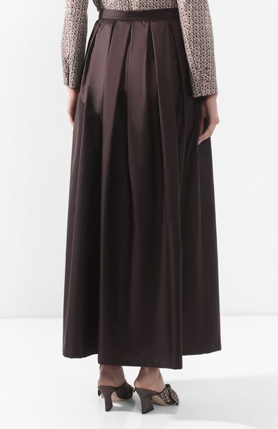 Шелковая юбка GIORGIO ARMANI темно-коричневого цвета по цене 199500 руб., арт. 0SHNN03B/T01QC, фото 4 Шелковая юбка GIORGIO ARMANI, арт. 0SHNN03B/T01QC, фото 4