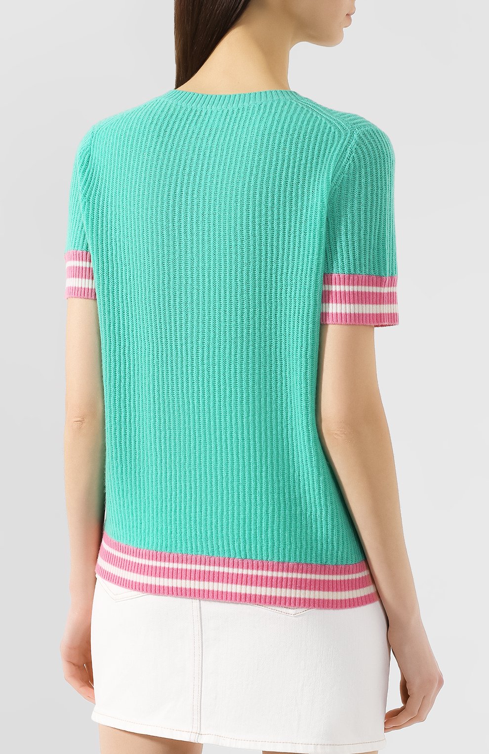 Кашемировый топ FTC зеленого цвета по цене 29350 руб., арт. 750-0150, фото 4 Кашемировый топ FTC, арт. 750-0150, фото 4