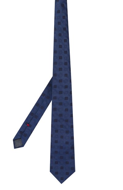 Шелковый галстук BRUNELLO CUCINELLI темно-синего цвета по цене 38000 руб., арт. MX8600018, фото 3 Шелковый галстук BRUNELLO CUCINELLI, арт. MX8600018, фото 3