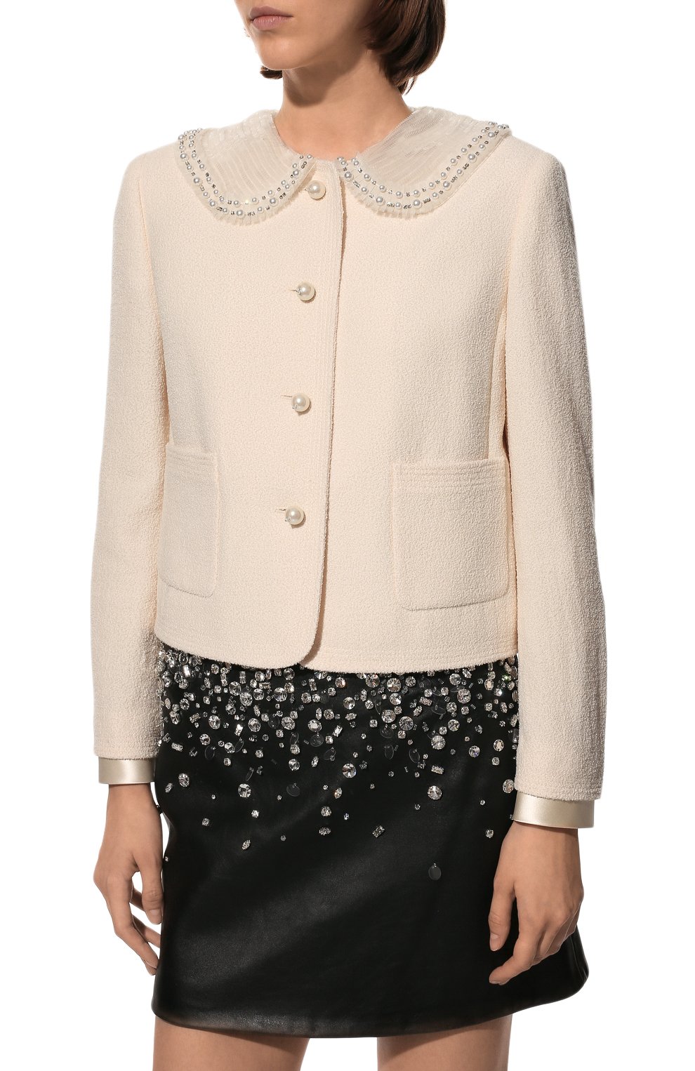 Жакет из шерсти и шелка MIU MIU, арт. MH1681-GWV-F0009, фото 3