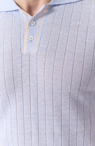 Поло изо льна и хлопка FEDELI, арт. 8UE05822, фото 5