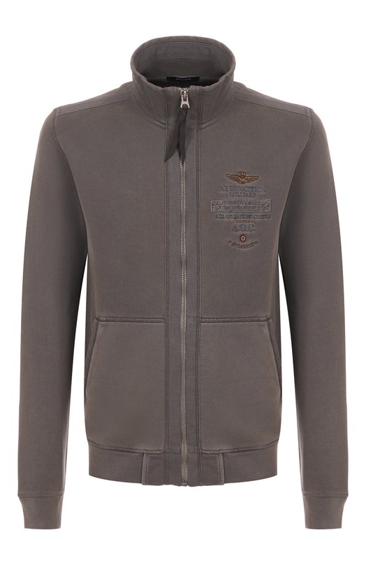 Хлопковая толстовка Aeronautica Militare FE2055UF00665 Серый FE2055UF00665