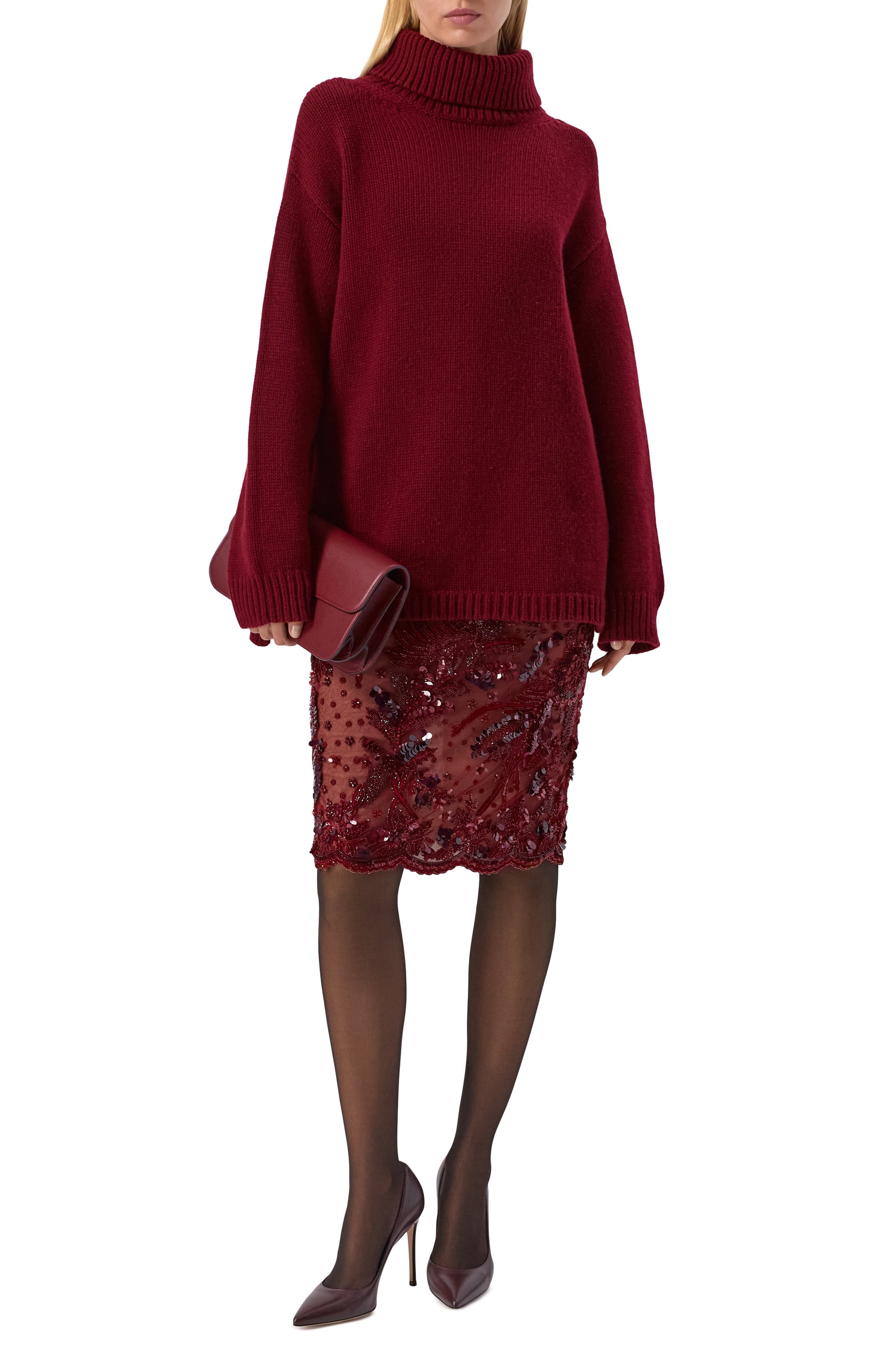 Юбка с отделкой пайетками ELIE SAAB, арт. SK225NF25/BE044, фото 2