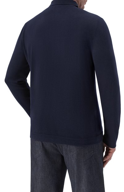 Хлопковое поло IL BORGO CASHMERE темно-синего цвета по цене 88500 руб., арт. MS60-1302-M0DG0B//MTM, фото 4 Хлопковое поло IL BORGO CASHMERE, арт. MS60-1302-M0DG0B//MTM, фото 4