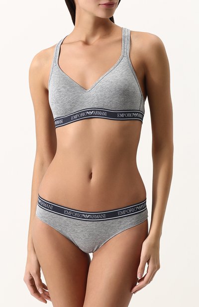 Хлопковые трусы-слипы с эластичным поясом EMPORIO ARMANI, арт. 162525/8P317, фото 2