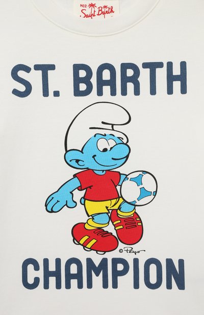 Хлопковая футболка MC2 SAINT BARTH белого цвета по цене 7685 руб., арт. STBK/TSHIRT B0Y/05333D, фото 3 Хлопковая футболка MC2 SAINT BARTH, арт. STBK/TSHIRT B0Y/05333D, фото 3