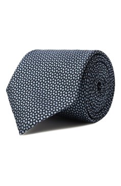 Мужской шелковый галстук ZEGNA голубого цвета, арт. 1P8/Z8D07TA8 | Фото 1 (Нос: Не проставлено; Материал сплава: Проставлено; Материал: Текстиль, Шелк; Принт: С принтом)