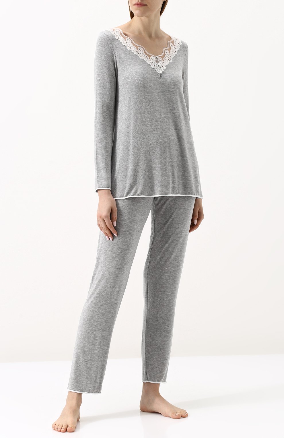 Однотонная пижама с кружевной отделкой IMEC, арт. 68770, фото 1