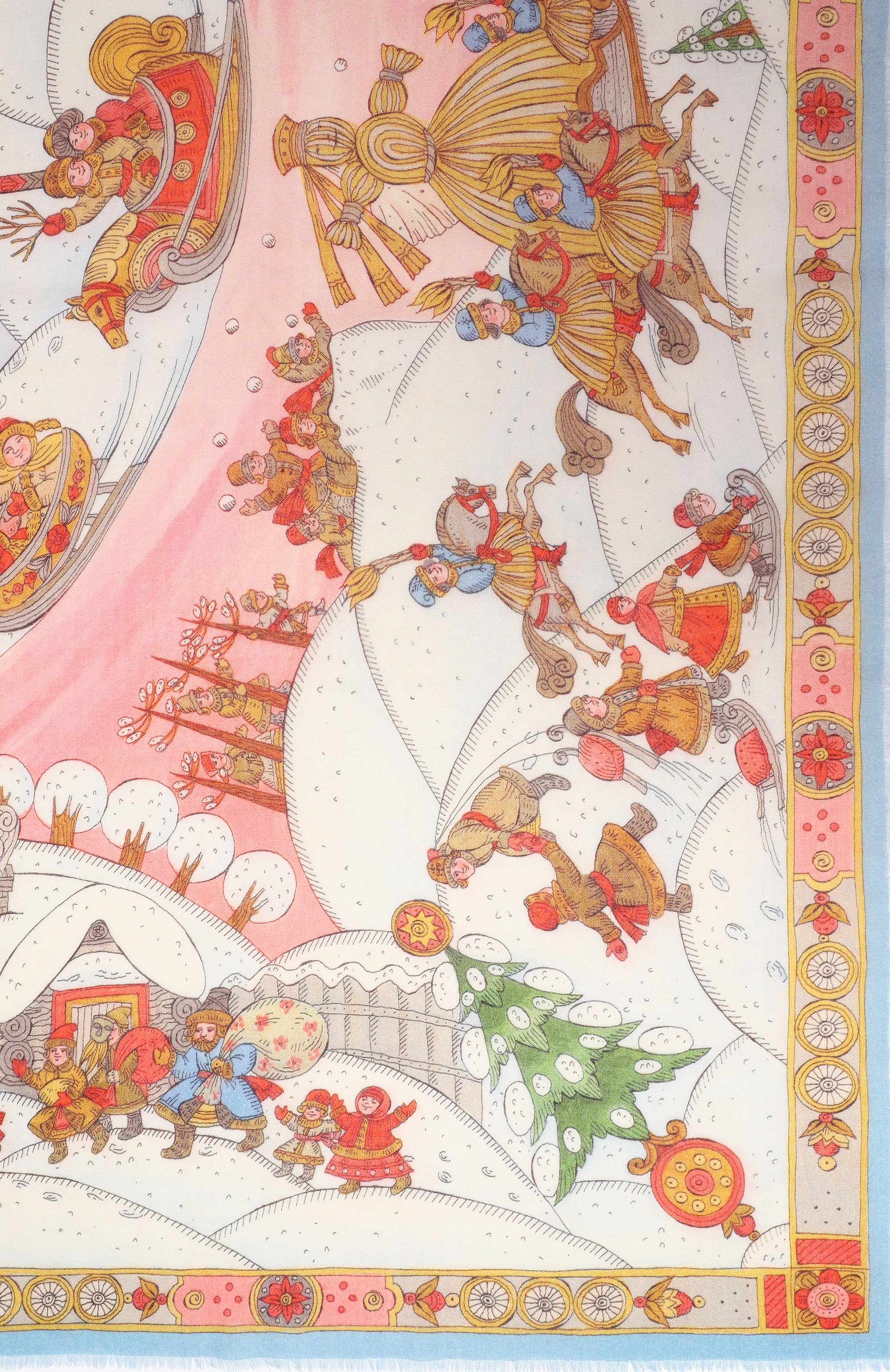 Шерстяная шаль зимние гуляния GOURJI, арт. 91133339/6151117, фото 4