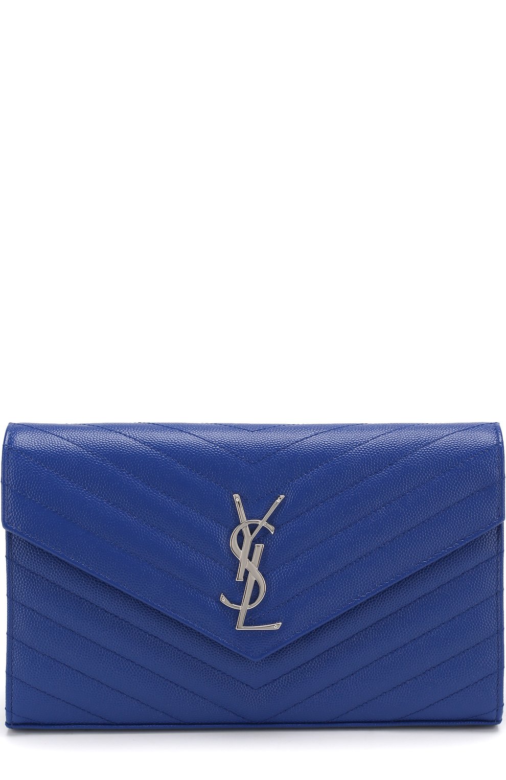 Клатч monogram mini SAINT LAURENT синего цвета по цене 208000 руб., арт. 377828/B0W02, фото 1 Клатч monogram mini SAINT LAURENT, арт. 377828/B0W02, фото 1