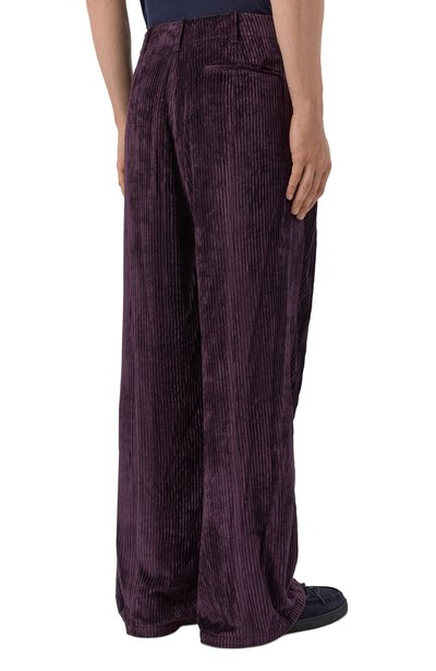 Вельветовые брюки GIORGIO ARMANI фиолетового цвета по цене 170500 руб., арт. GM004542/TE23799, фото 4 Вельветовые брюки GIORGIO ARMANI, арт. GM004542/TE23799, фото 4