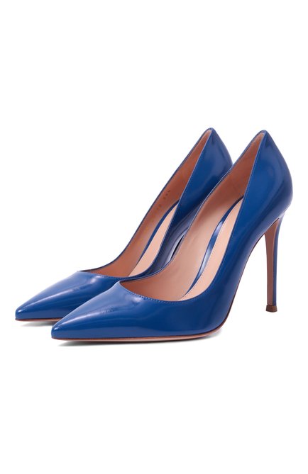 Женские кожан�ые туфли gianvito 105 GIANVITO ROSSI синего цвета, арт. G28470.15RIC.NUIRI0X | Фото 1 (Материал внутренний: Натуральная кожа; Подошва: Плоская; Материал сплава: Проставлено; Драгоценные камни: Проставлено; Каблук высота: Высокий; Материал внешний: Натуральная кожа)