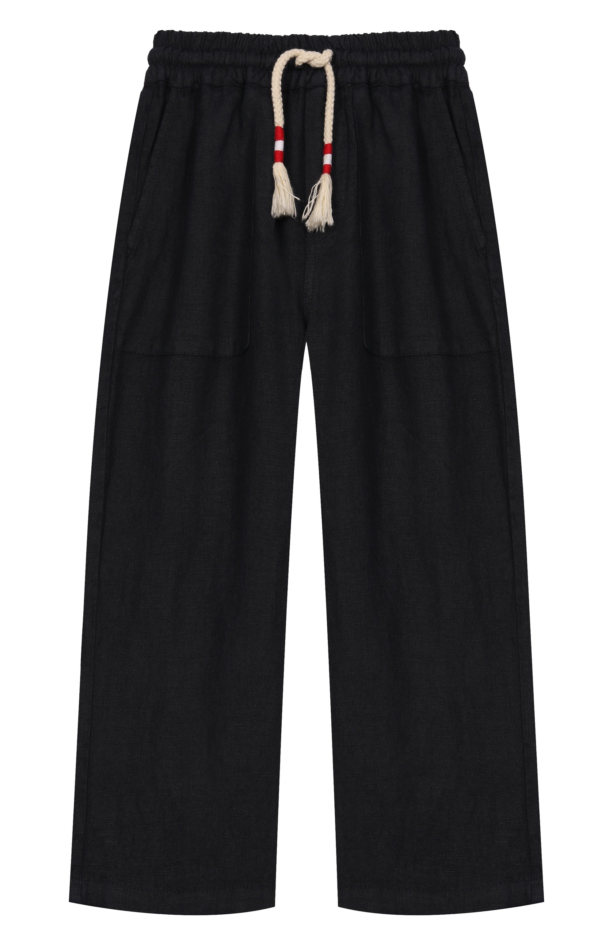 Хлопковые брюки MC2 SAINT BARTH темно-синего цвета по цене 15750 руб., арт. STBK/CALAIS JR/00194D, фото 1 Хлопковые брюки MC2 SAINT BARTH, арт. STBK/CALAIS JR/00194D, фото 1