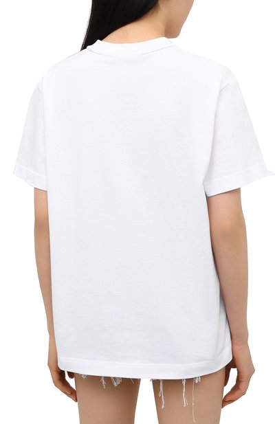 Хлопковая футболка ALEXANDER WANG белого цвета по цене 17350 руб., арт. UCC1211015, фото 4 Хлопковая футболка ALEXANDER WANG, арт. UCC1211015, фото 4