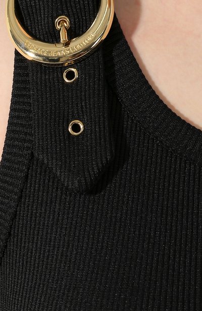 Платье VERSACE JEANS COUTURE черного цвета по цене 22600 руб., арт. D2HVA440-VDP940/10615, фото 5 Платье VERSACE JEANS COUTURE, арт. D2HVA440-VDP940/10615, фото 5