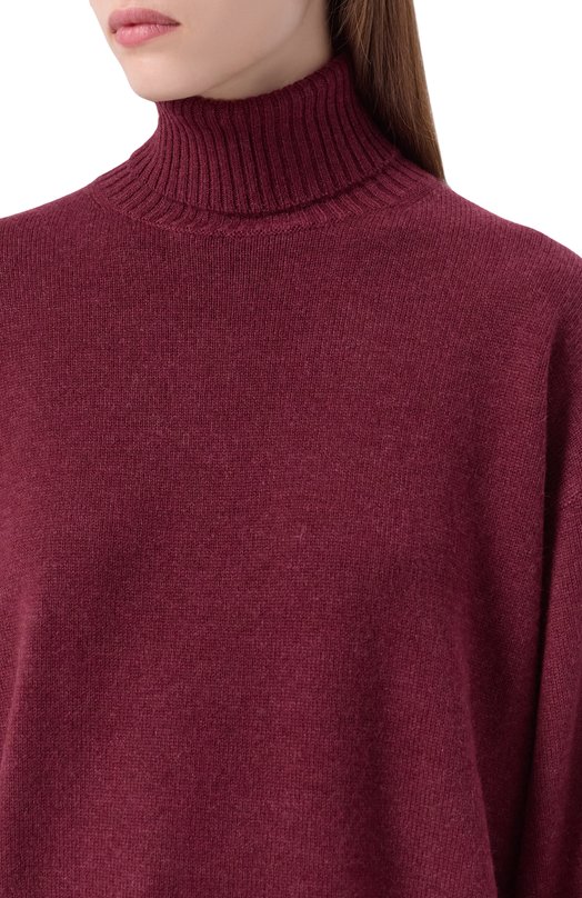 Кашемировый свитер Brunello Cucinelli M12723003 Бордовый  M12723003 Фото 5