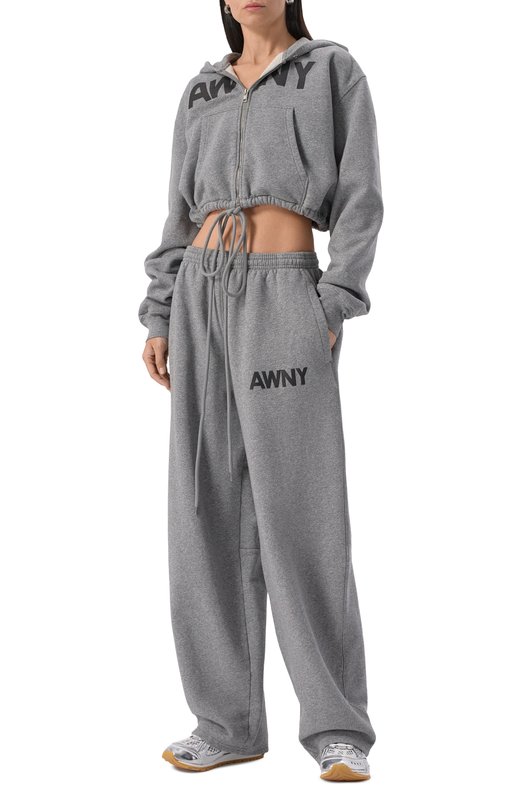 Хлопковые брюки alexanderwang.t 4CC2254431 Серый  4CC2254431 Фото 2