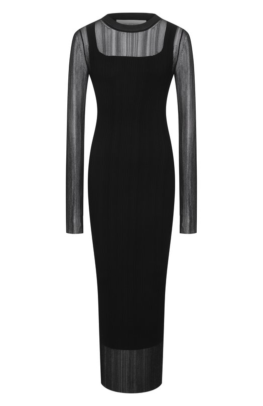 Платье из вискозы Sportmax SPXCAR0 Чёрный SPXCAR0