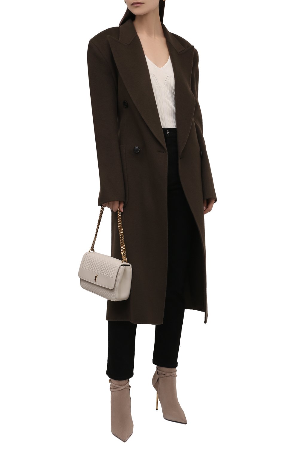 Замшевые ботильоны TOM FORD бежевого цвета по цене 184500 руб., арт. W2959T-LCL071, фото 2 Замшевые ботильоны TOM FORD, арт. W2959T-LCL071, фото 2